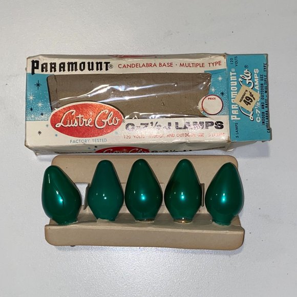 Paramount Lustre Glo Replacement Christmas Light Bulbs C 7 1/2" - Picture 4 of 6